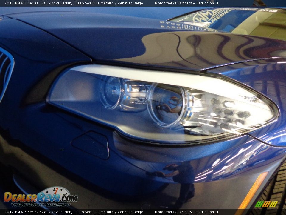 2012 BMW 5 Series 528i xDrive Sedan Deep Sea Blue Metallic / Venetian Beige Photo #10