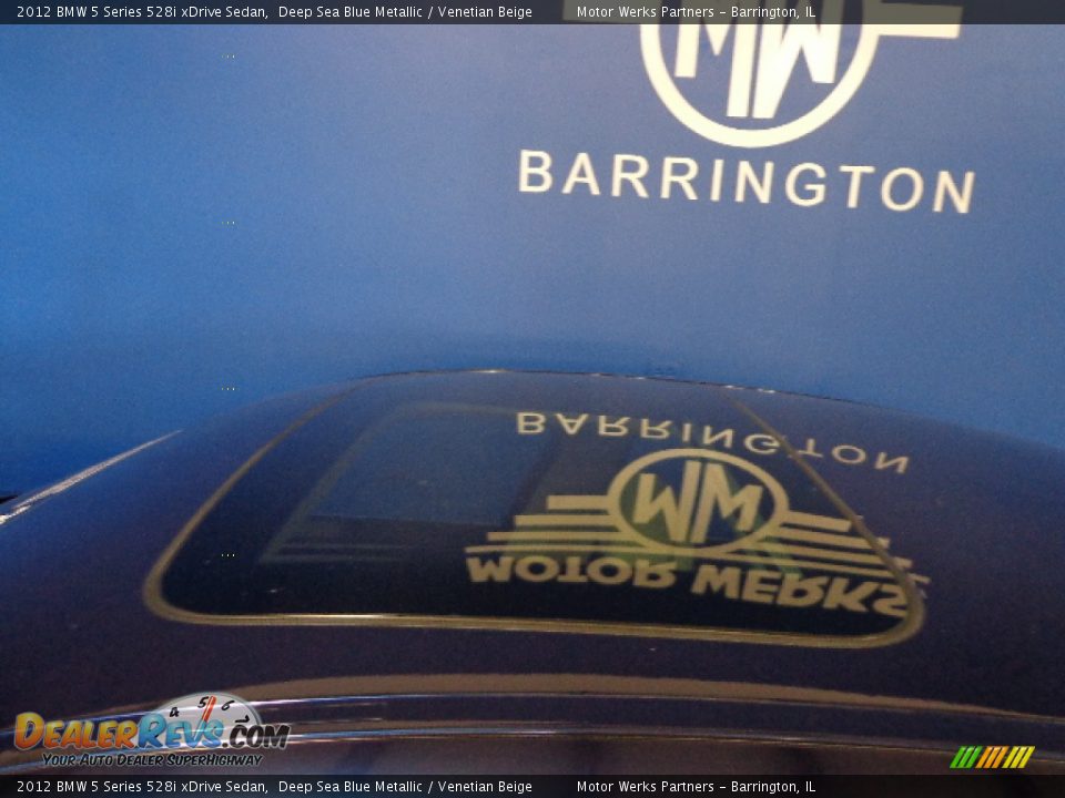 2012 BMW 5 Series 528i xDrive Sedan Deep Sea Blue Metallic / Venetian Beige Photo #11