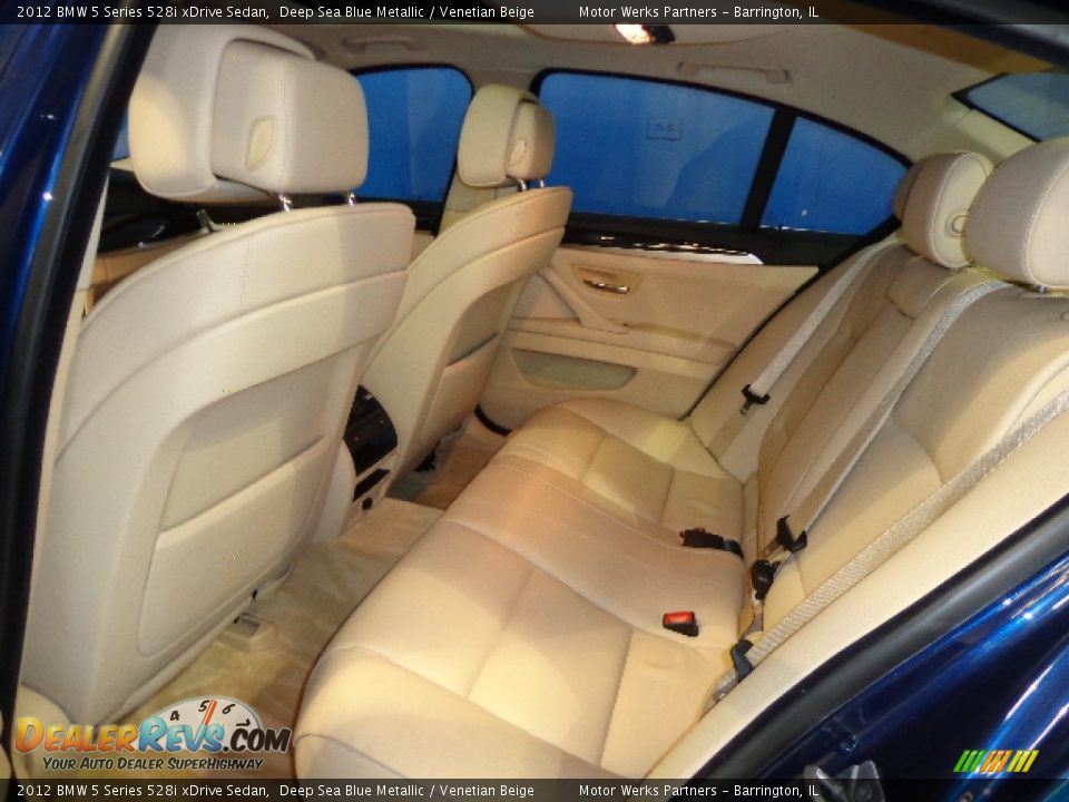 2012 BMW 5 Series 528i xDrive Sedan Deep Sea Blue Metallic / Venetian Beige Photo #20