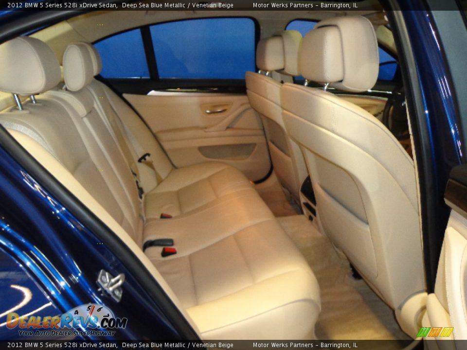 2012 BMW 5 Series 528i xDrive Sedan Deep Sea Blue Metallic / Venetian Beige Photo #22