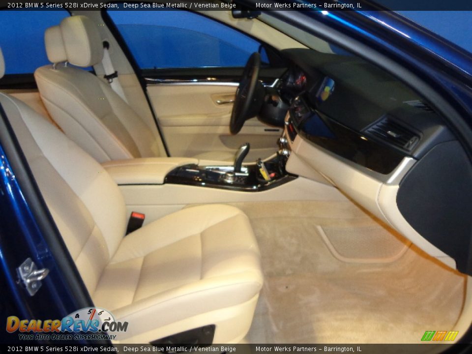 2012 BMW 5 Series 528i xDrive Sedan Deep Sea Blue Metallic / Venetian Beige Photo #23