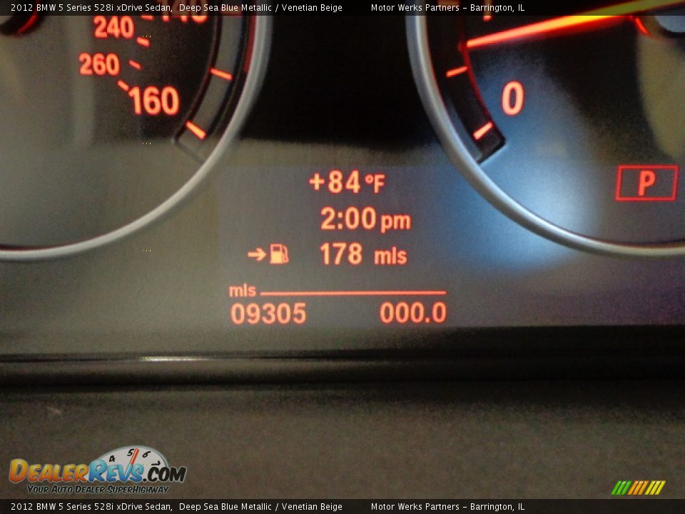 2012 BMW 5 Series 528i xDrive Sedan Deep Sea Blue Metallic / Venetian Beige Photo #25