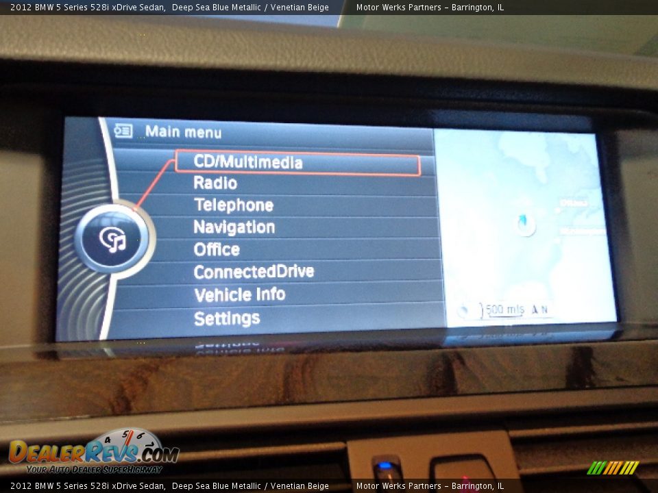 2012 BMW 5 Series 528i xDrive Sedan Deep Sea Blue Metallic / Venetian Beige Photo #26