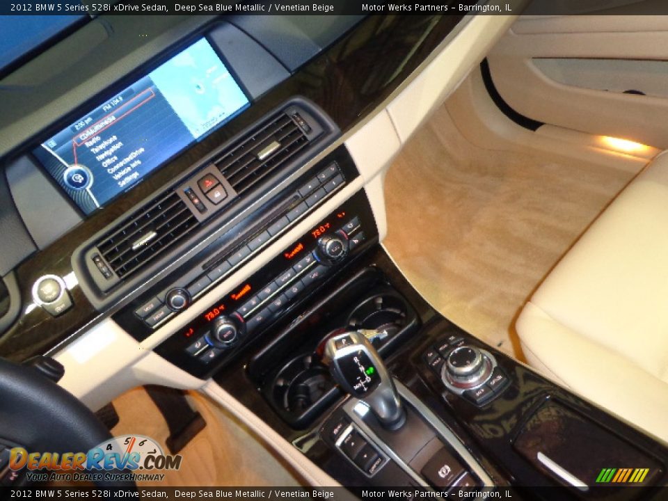 2012 BMW 5 Series 528i xDrive Sedan Deep Sea Blue Metallic / Venetian Beige Photo #27