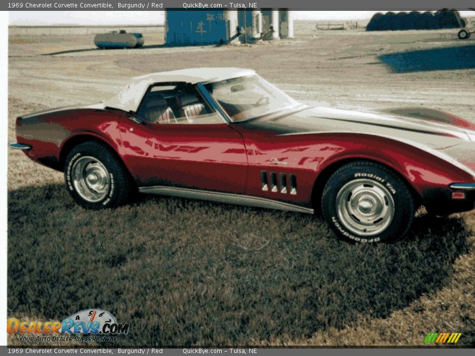 1969 Chevrolet Corvette Convertible Burgundy / Red Photo #1