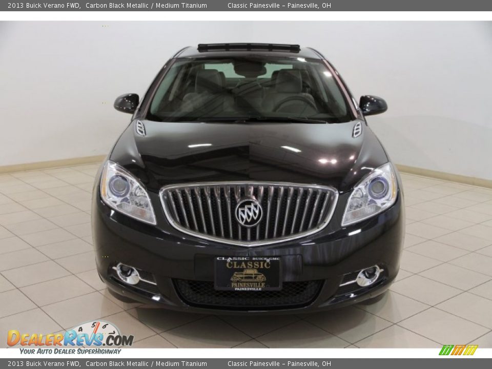 2013 Buick Verano FWD Carbon Black Metallic / Medium Titanium Photo #2
