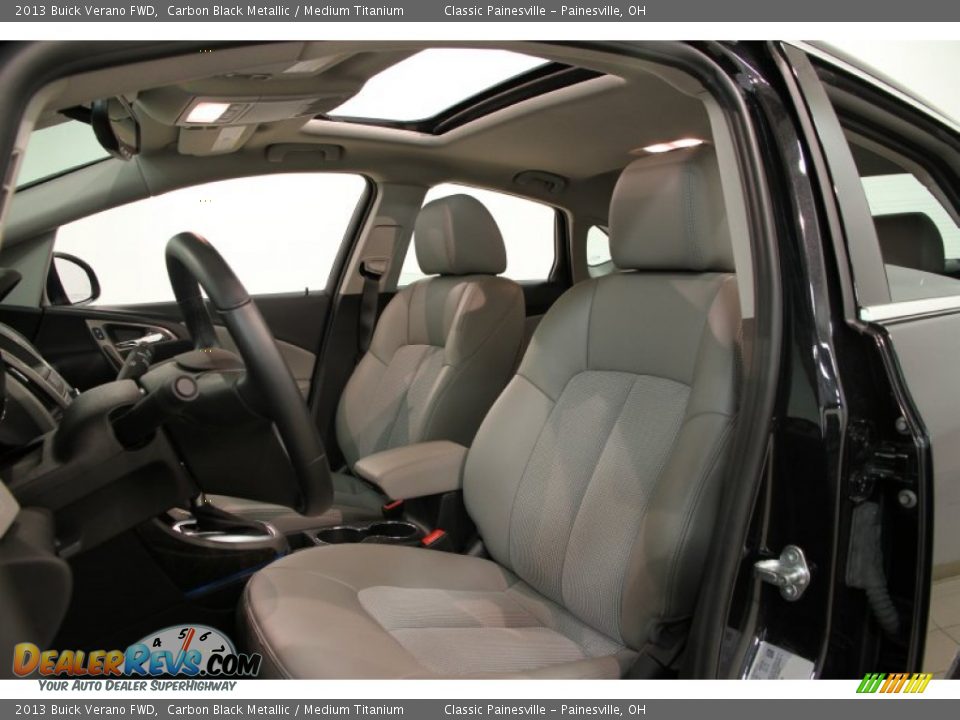 2013 Buick Verano FWD Carbon Black Metallic / Medium Titanium Photo #5