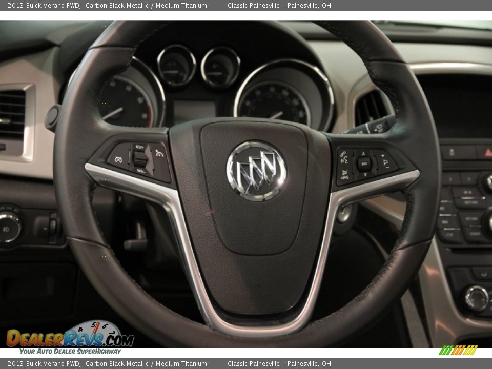 2013 Buick Verano FWD Carbon Black Metallic / Medium Titanium Photo #6