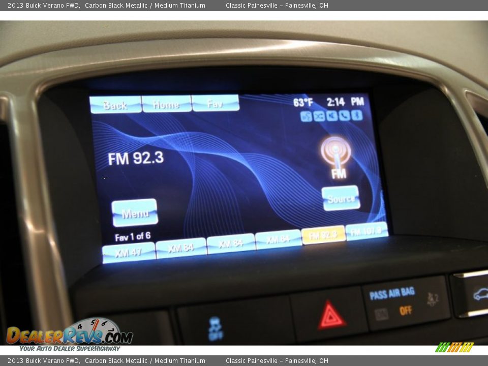 2013 Buick Verano FWD Carbon Black Metallic / Medium Titanium Photo #11