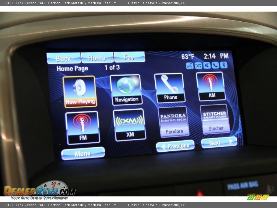 2013 Buick Verano FWD Carbon Black Metallic / Medium Titanium Photo #12