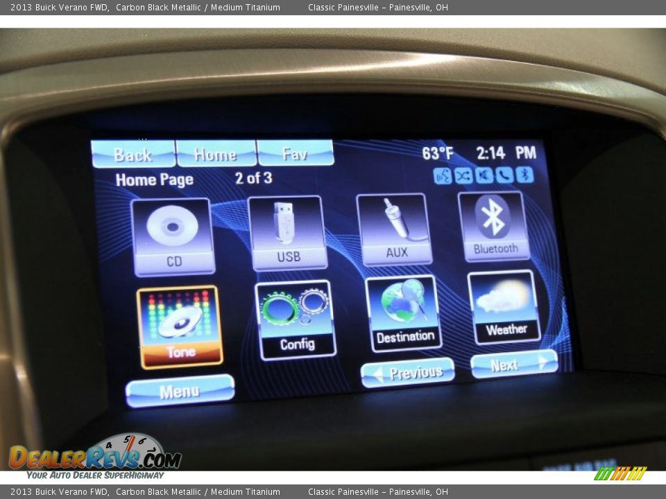 2013 Buick Verano FWD Carbon Black Metallic / Medium Titanium Photo #13