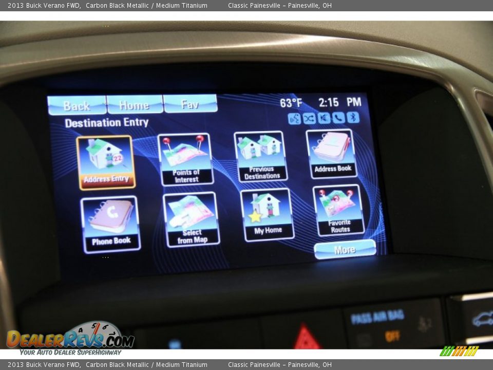 2013 Buick Verano FWD Carbon Black Metallic / Medium Titanium Photo #16