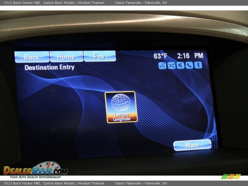 2013 Buick Verano FWD Carbon Black Metallic / Medium Titanium Photo #17