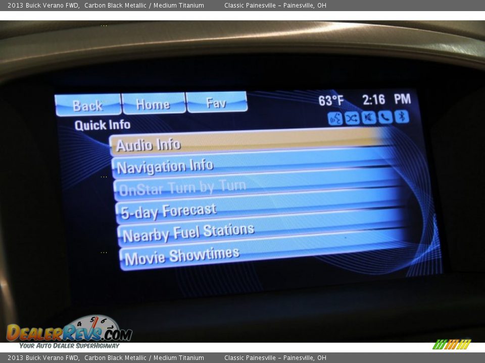 2013 Buick Verano FWD Carbon Black Metallic / Medium Titanium Photo #19
