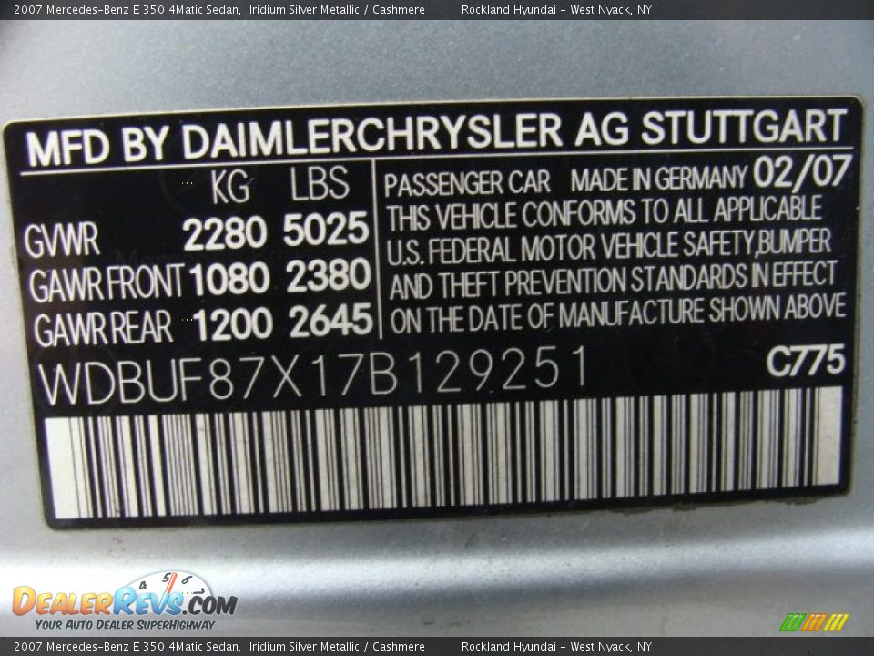 2007 Mercedes-Benz E 350 4Matic Sedan Iridium Silver Metallic / Cashmere Photo #30