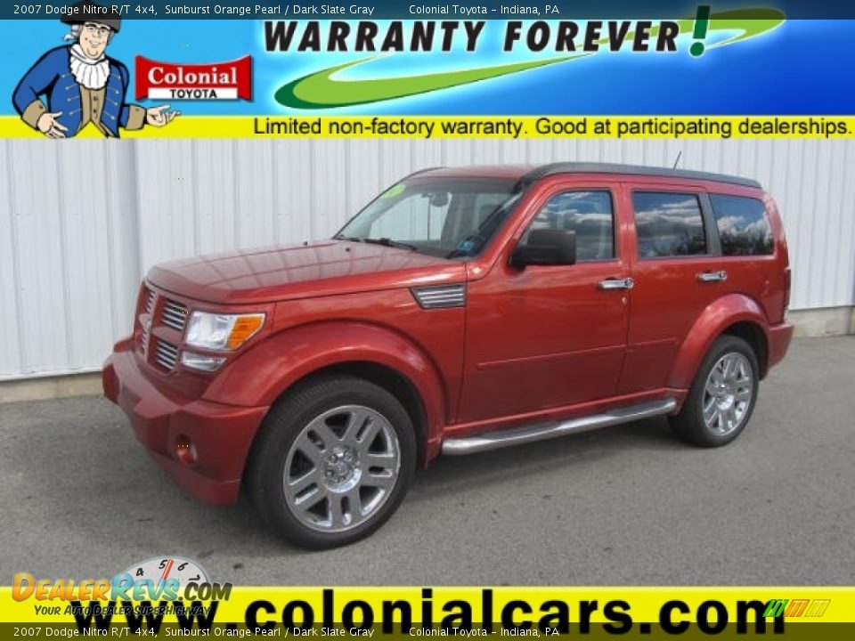 2007 Dodge Nitro R/T 4x4 Sunburst Orange Pearl / Dark Slate Gray Photo #1