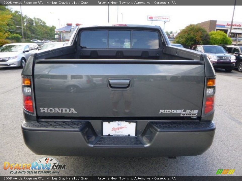 2008 Honda Ridgeline RTL Nimbus Gray Metallic / Gray Photo #4