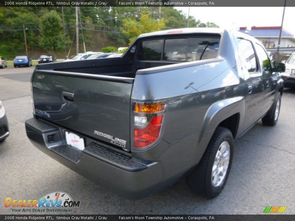 2008 Honda Ridgeline RTL Nimbus Gray Metallic / Gray Photo #5