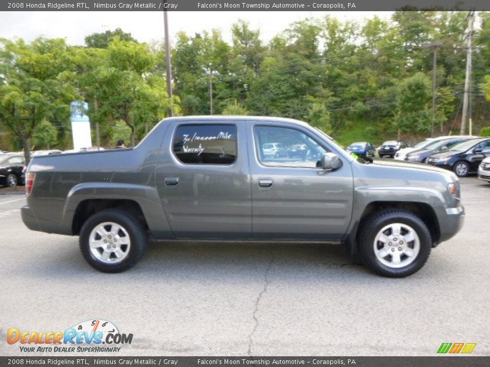 2008 Honda Ridgeline RTL Nimbus Gray Metallic / Gray Photo #6