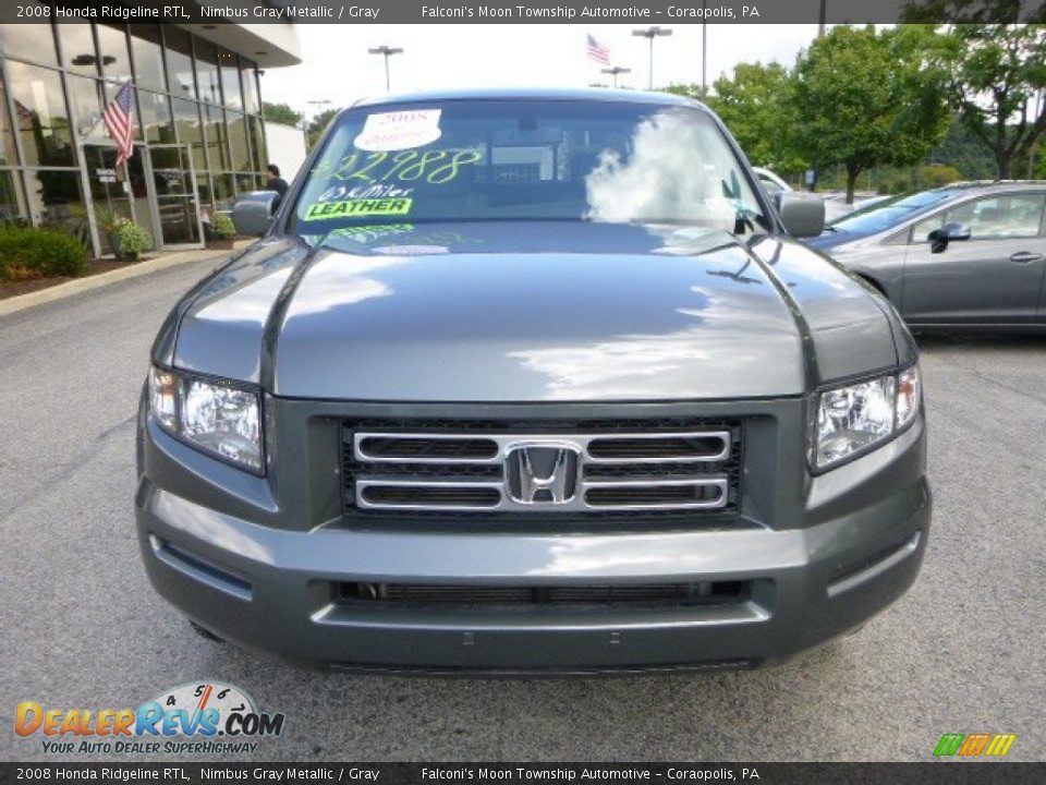2008 Honda Ridgeline RTL Nimbus Gray Metallic / Gray Photo #8