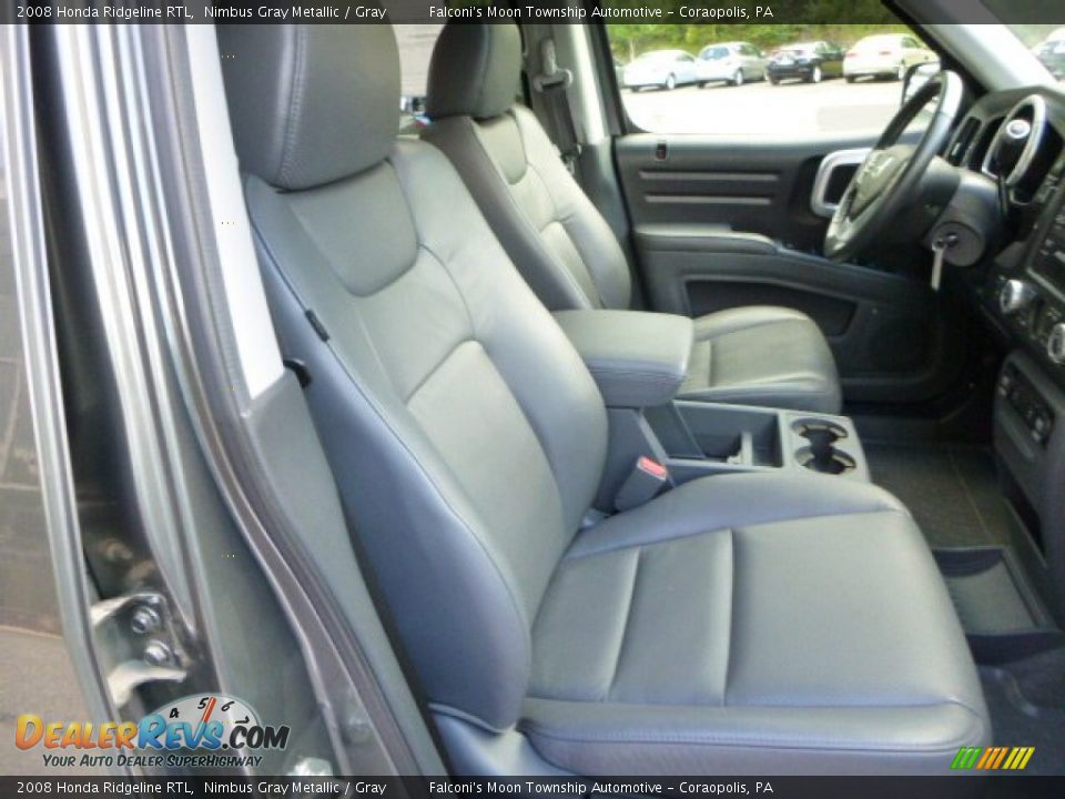 2008 Honda Ridgeline RTL Nimbus Gray Metallic / Gray Photo #10