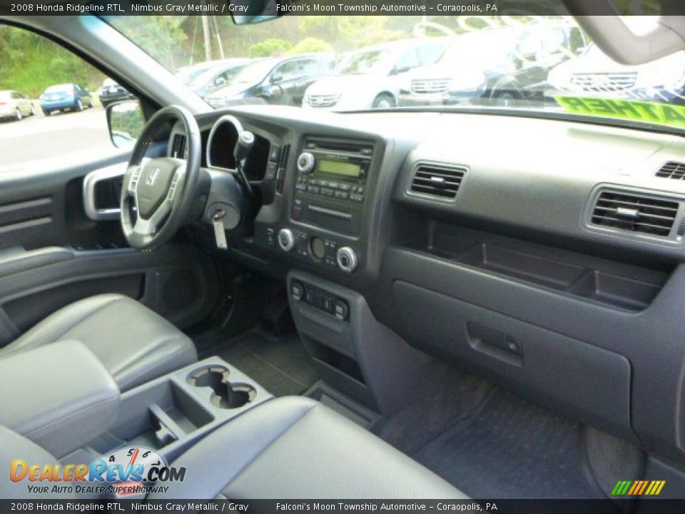 2008 Honda Ridgeline RTL Nimbus Gray Metallic / Gray Photo #11
