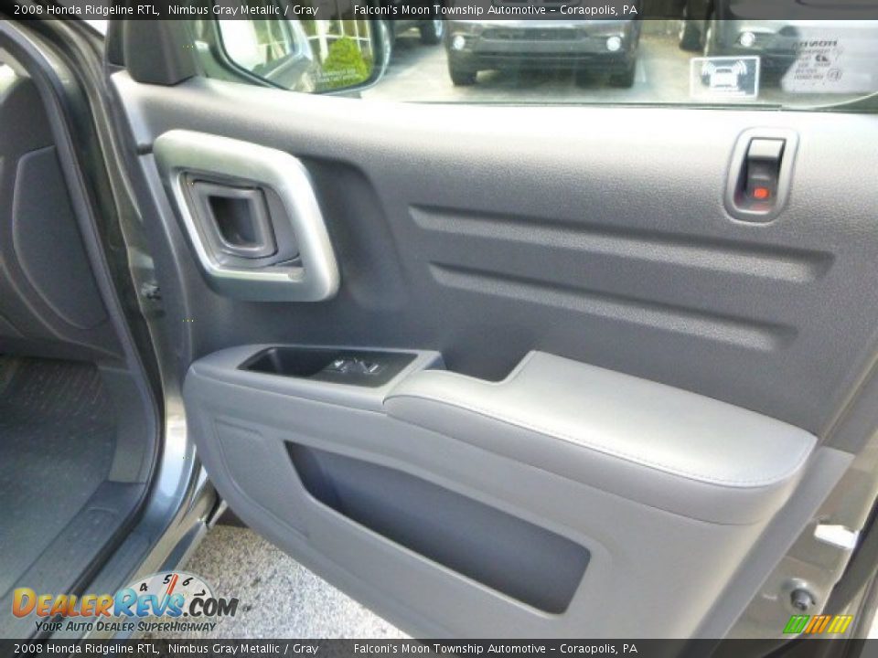 2008 Honda Ridgeline RTL Nimbus Gray Metallic / Gray Photo #12