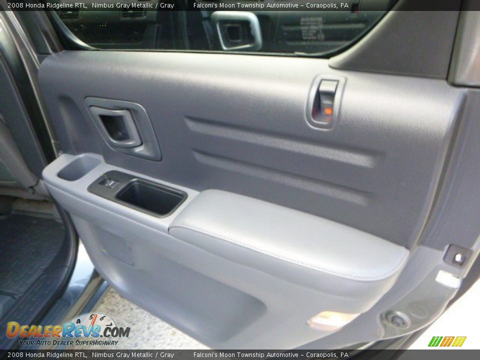 2008 Honda Ridgeline RTL Nimbus Gray Metallic / Gray Photo #14