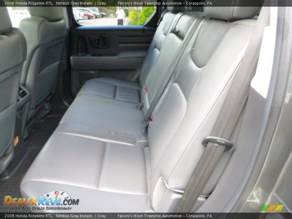 2008 Honda Ridgeline RTL Nimbus Gray Metallic / Gray Photo #16
