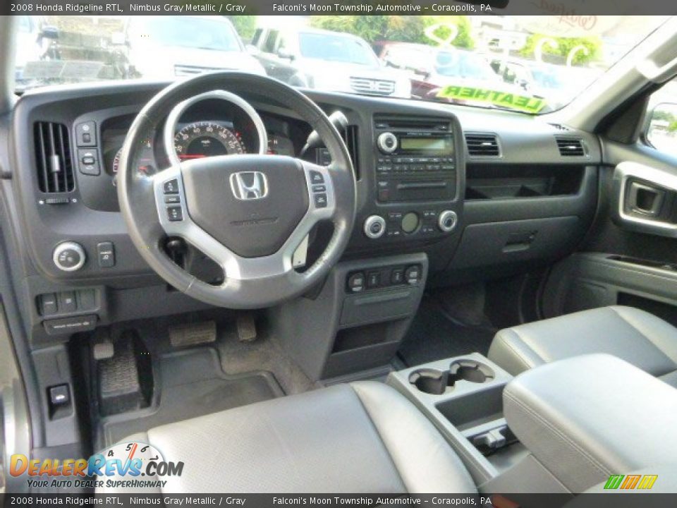 2008 Honda Ridgeline RTL Nimbus Gray Metallic / Gray Photo #17