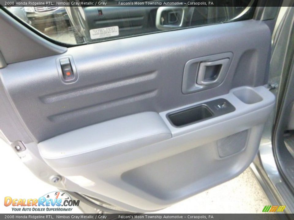 2008 Honda Ridgeline RTL Nimbus Gray Metallic / Gray Photo #19