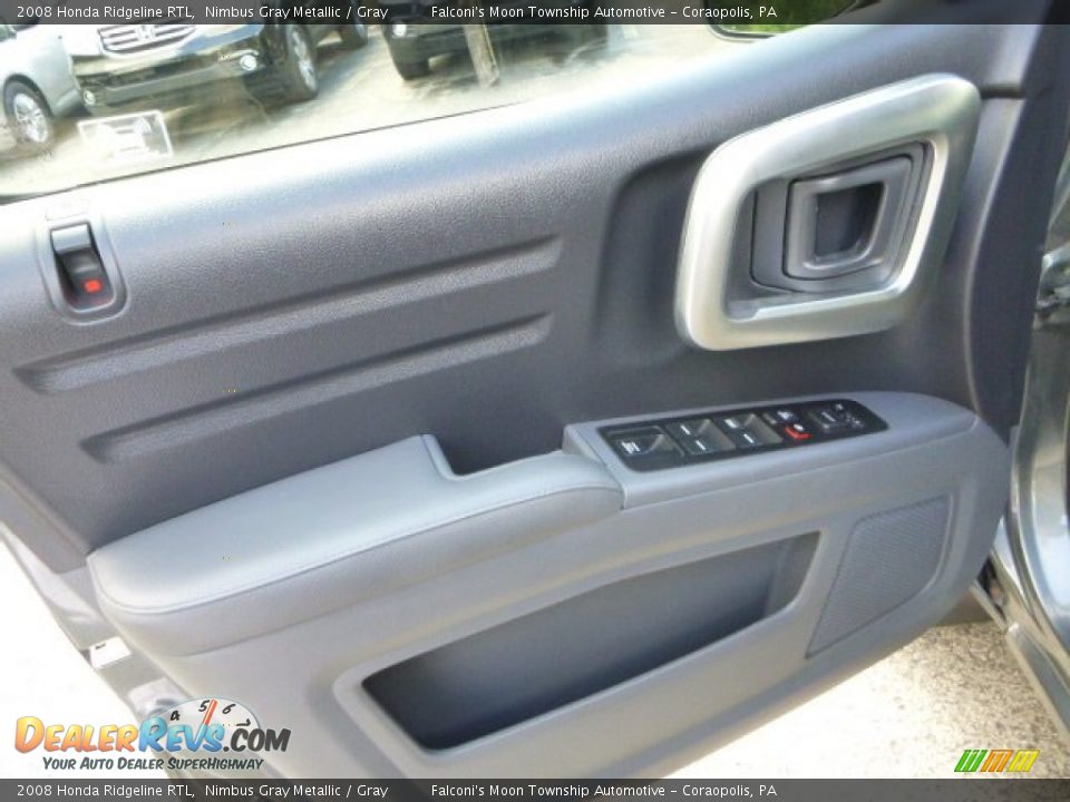 2008 Honda Ridgeline RTL Nimbus Gray Metallic / Gray Photo #20