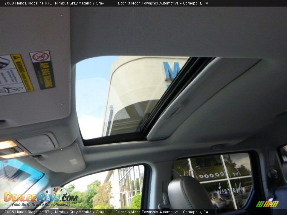 2008 Honda Ridgeline RTL Nimbus Gray Metallic / Gray Photo #22