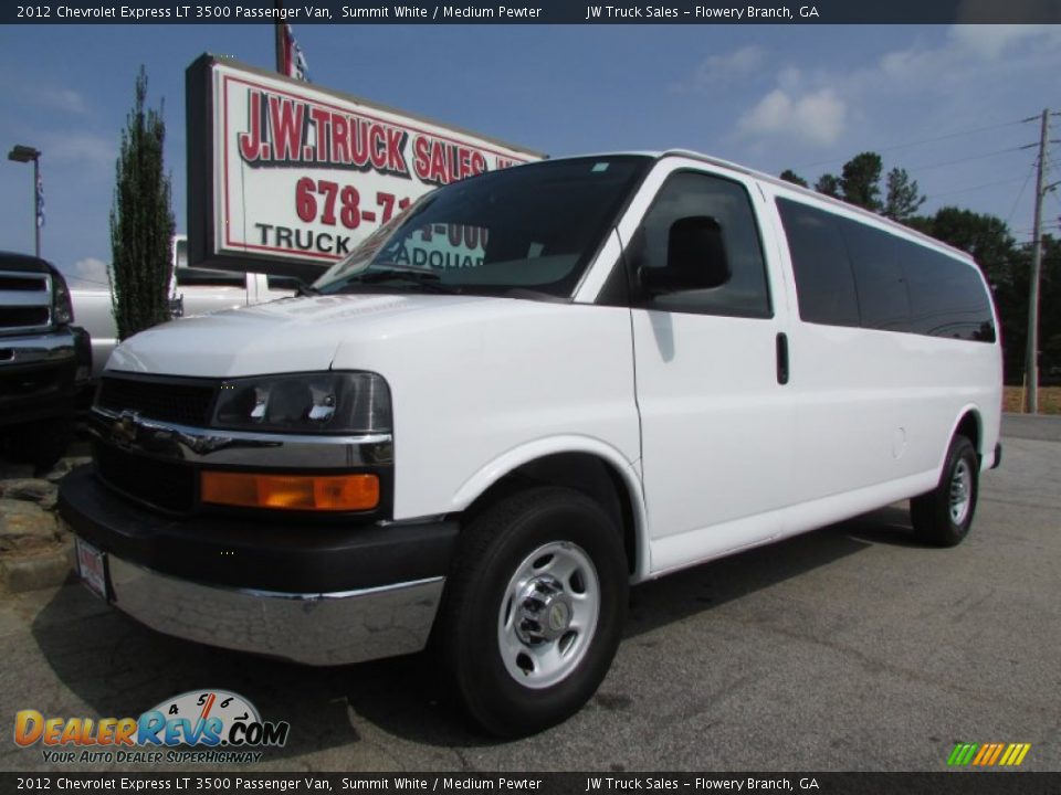 2012 Chevrolet Express LT 3500 Passenger Van Summit White / Medium Pewter Photo #2