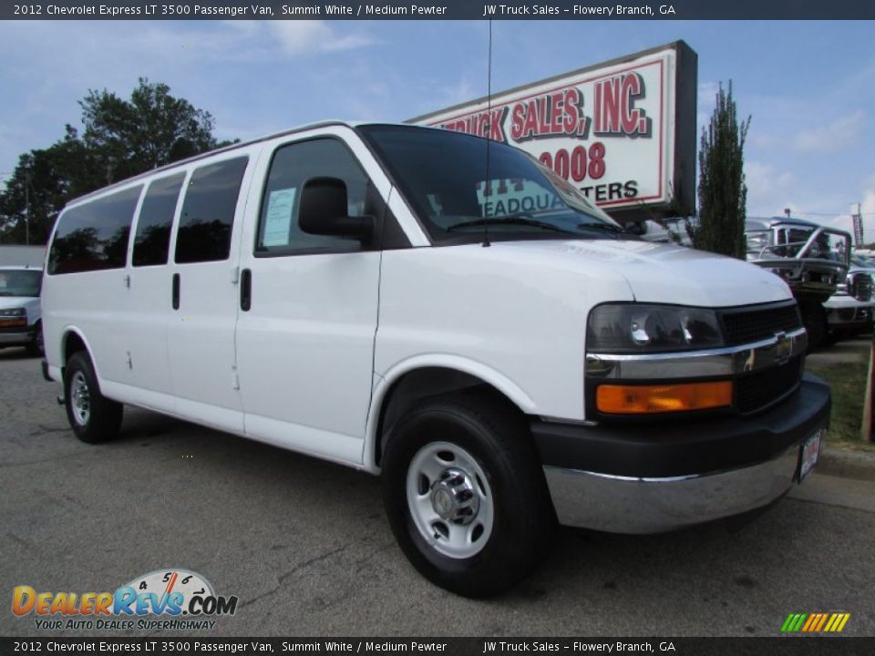 2012 Chevrolet Express LT 3500 Passenger Van Summit White / Medium Pewter Photo #10