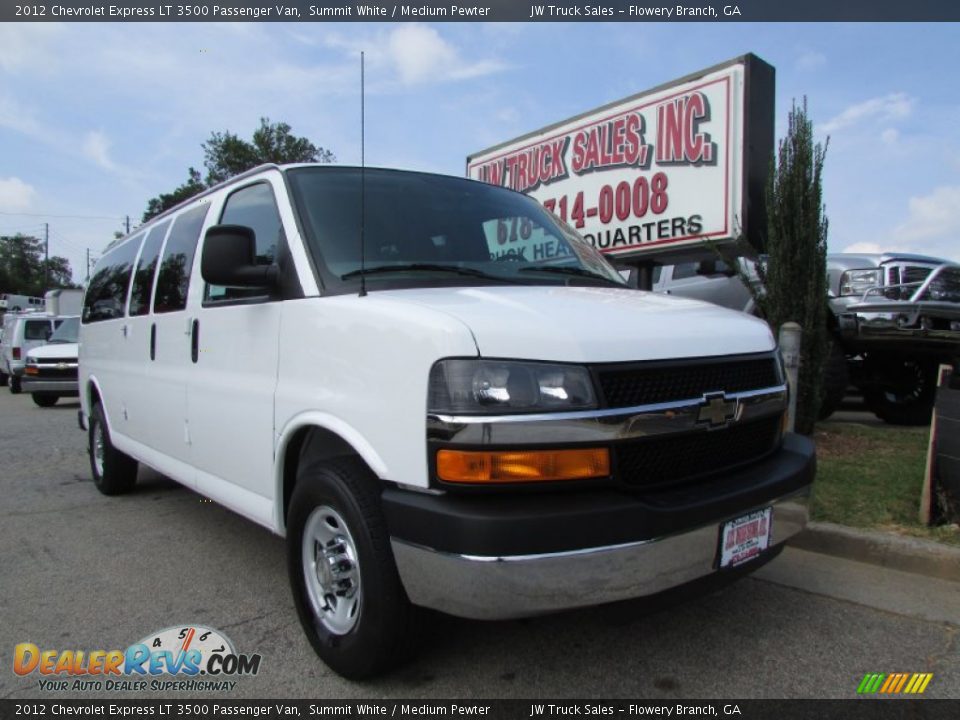 2012 Chevrolet Express LT 3500 Passenger Van Summit White / Medium Pewter Photo #11