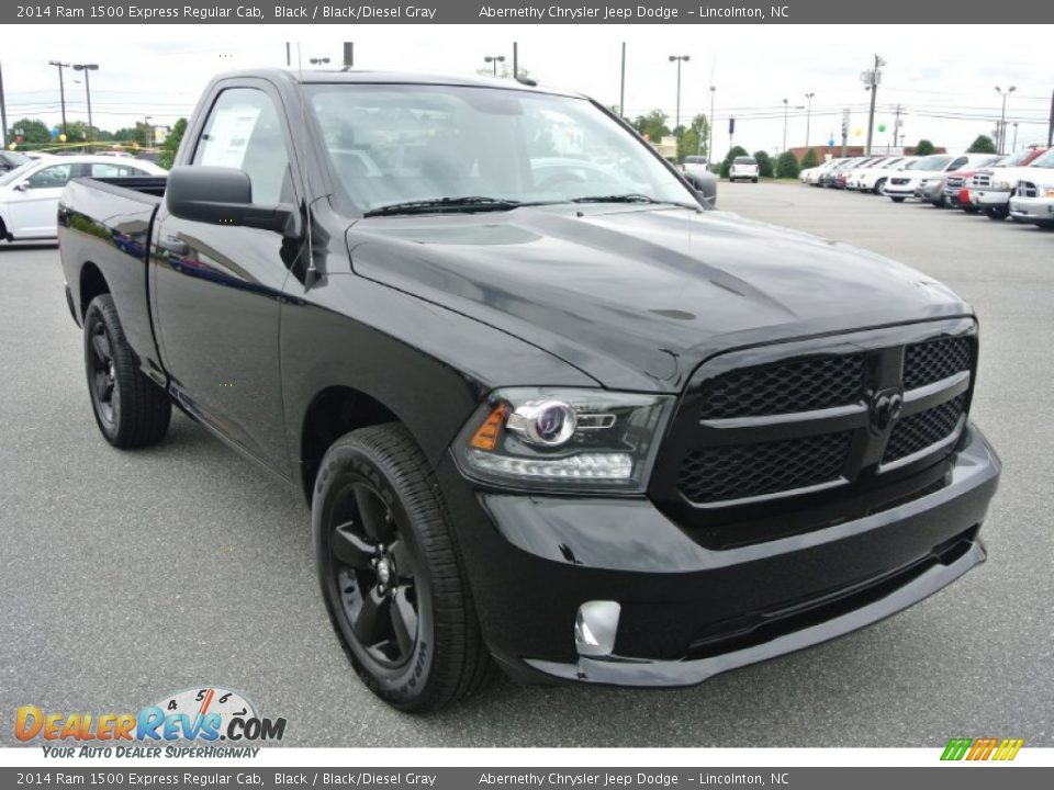 2014 Ram 1500 Express Regular Cab Black / Black/Diesel Gray Photo #2