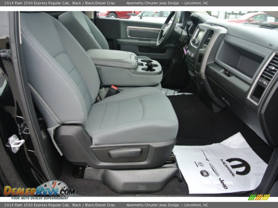 2014 Ram 1500 Express Regular Cab Black / Black/Diesel Gray Photo #17