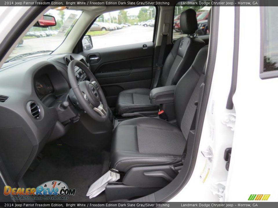 2014 Jeep Patriot Freedom Edition Bright White / Freedom Edition Dark Slate Gray/Silver Stitching Photo #6