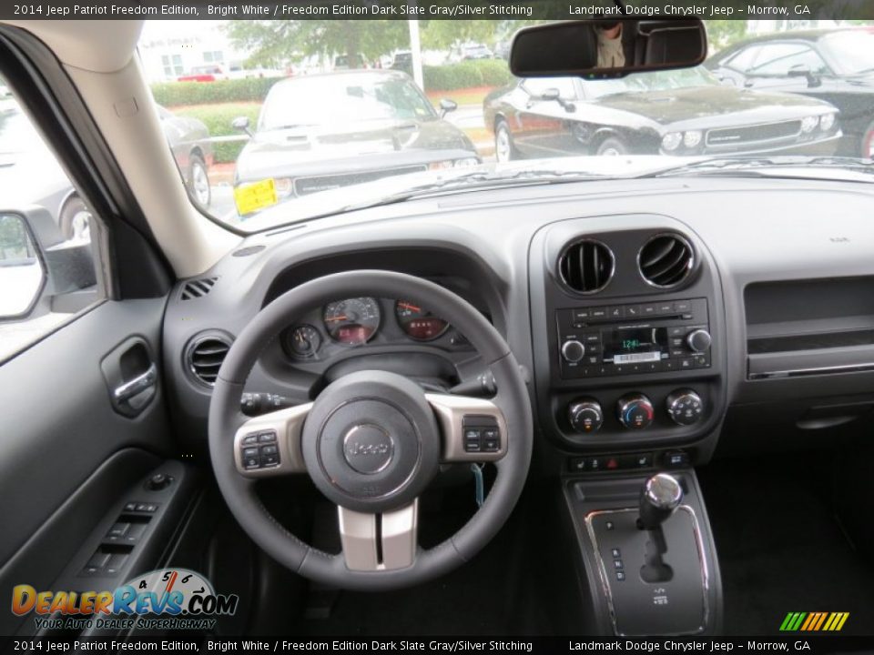 2014 Jeep Patriot Freedom Edition Bright White / Freedom Edition Dark Slate Gray/Silver Stitching Photo #8