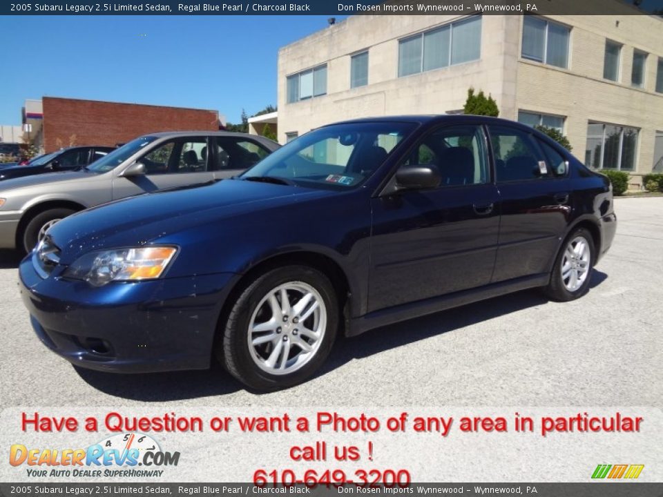 2005 Subaru Legacy 2.5i Limited Sedan Regal Blue Pearl / Charcoal Black Photo #8