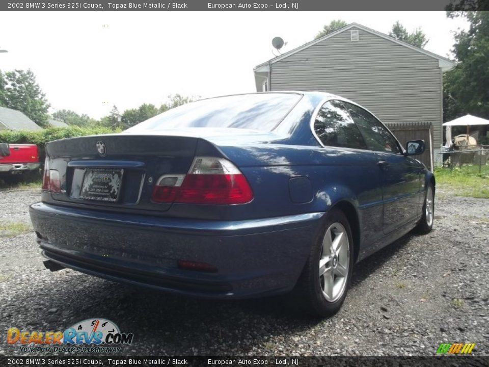 2002 BMW 3 Series 325i Coupe Topaz Blue Metallic / Black Photo #3