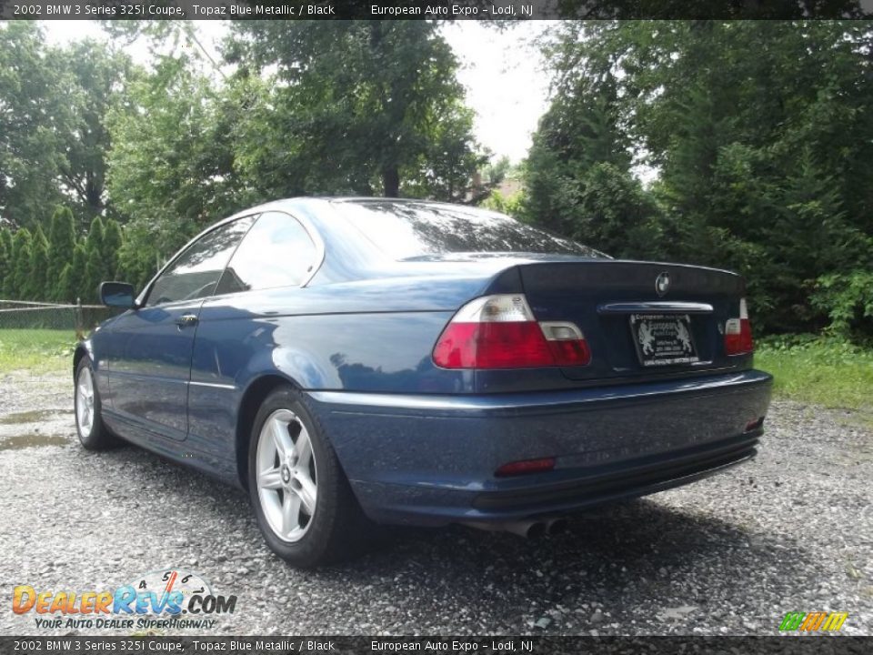2002 BMW 3 Series 325i Coupe Topaz Blue Metallic / Black Photo #4
