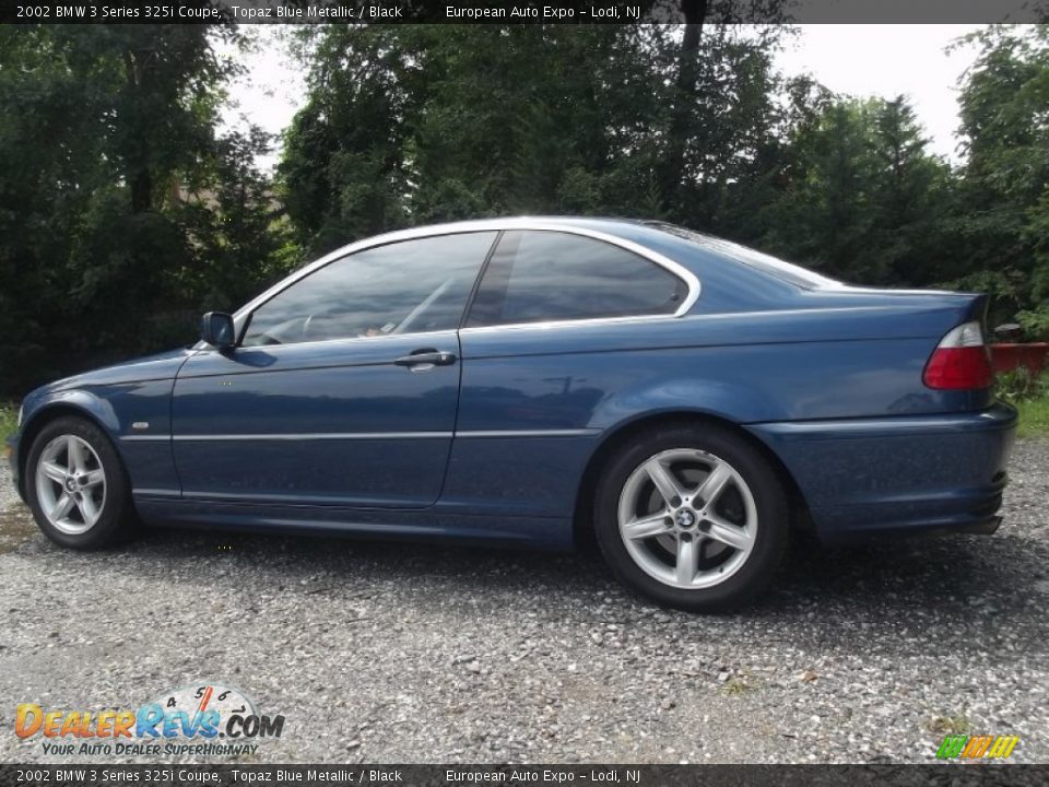 2002 BMW 3 Series 325i Coupe Topaz Blue Metallic / Black Photo #5