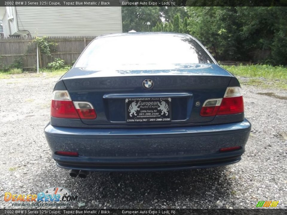 2002 BMW 3 Series 325i Coupe Topaz Blue Metallic / Black Photo #6