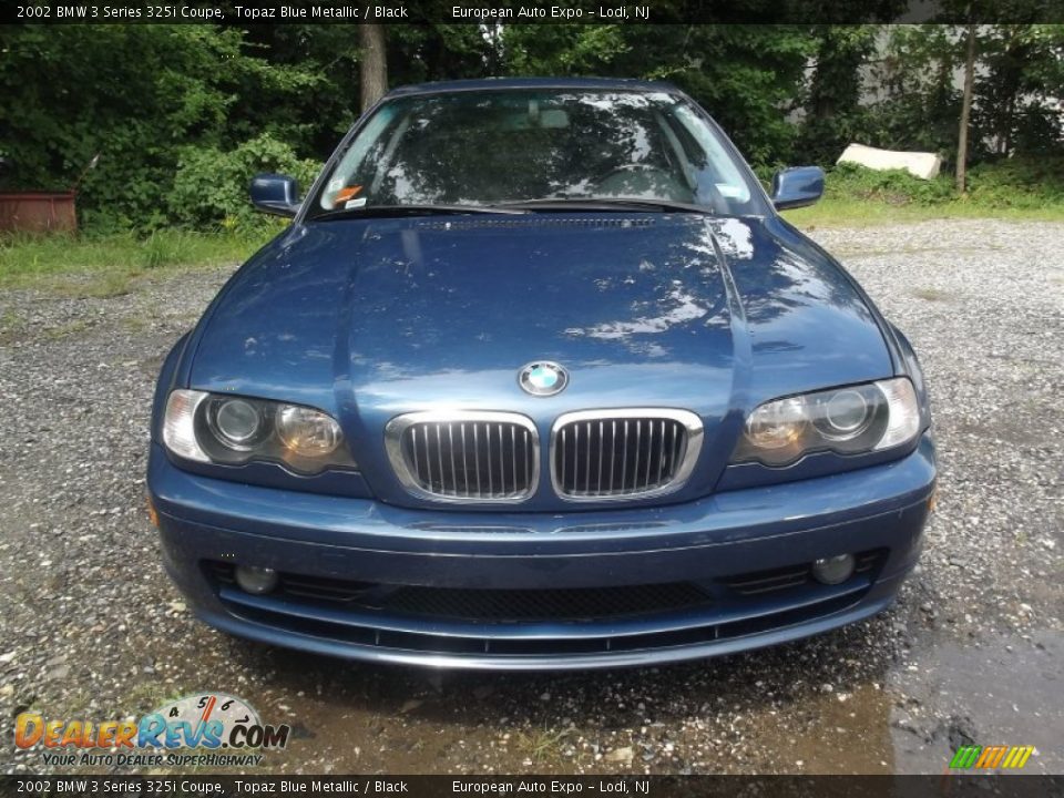 2002 BMW 3 Series 325i Coupe Topaz Blue Metallic / Black Photo #7