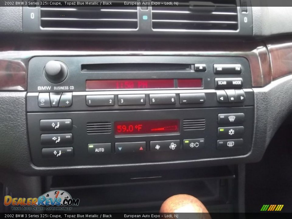 2002 BMW 3 Series 325i Coupe Topaz Blue Metallic / Black Photo #15