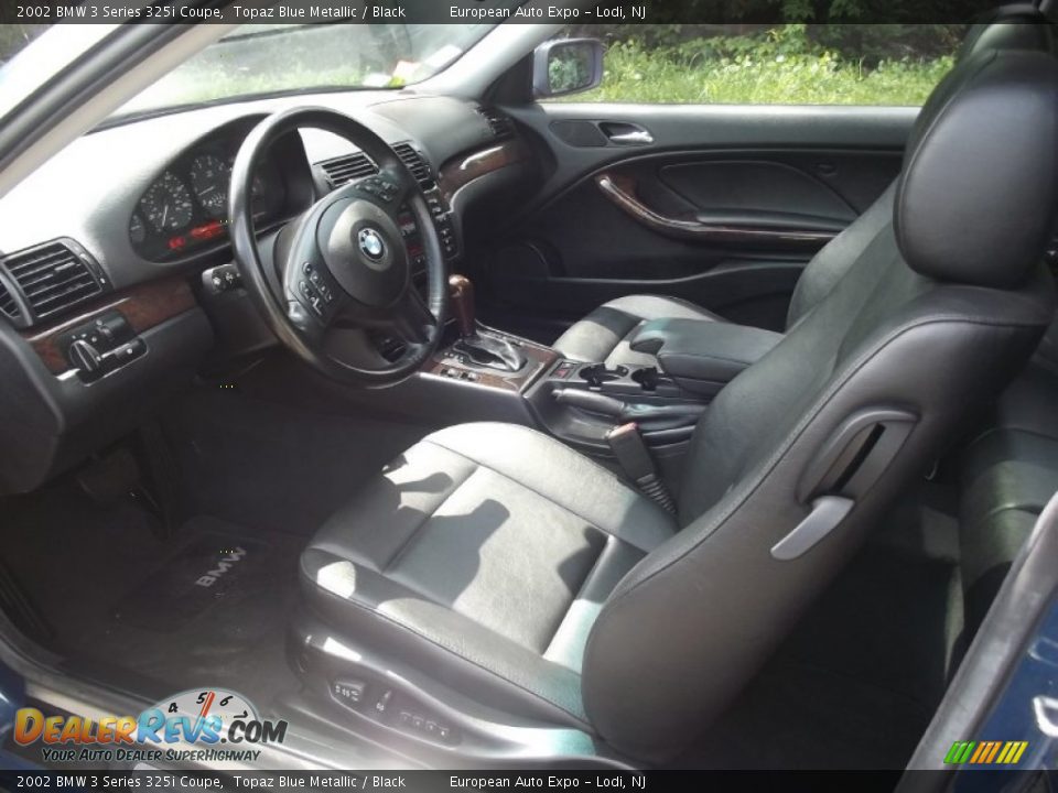 2002 BMW 3 Series 325i Coupe Topaz Blue Metallic / Black Photo #22