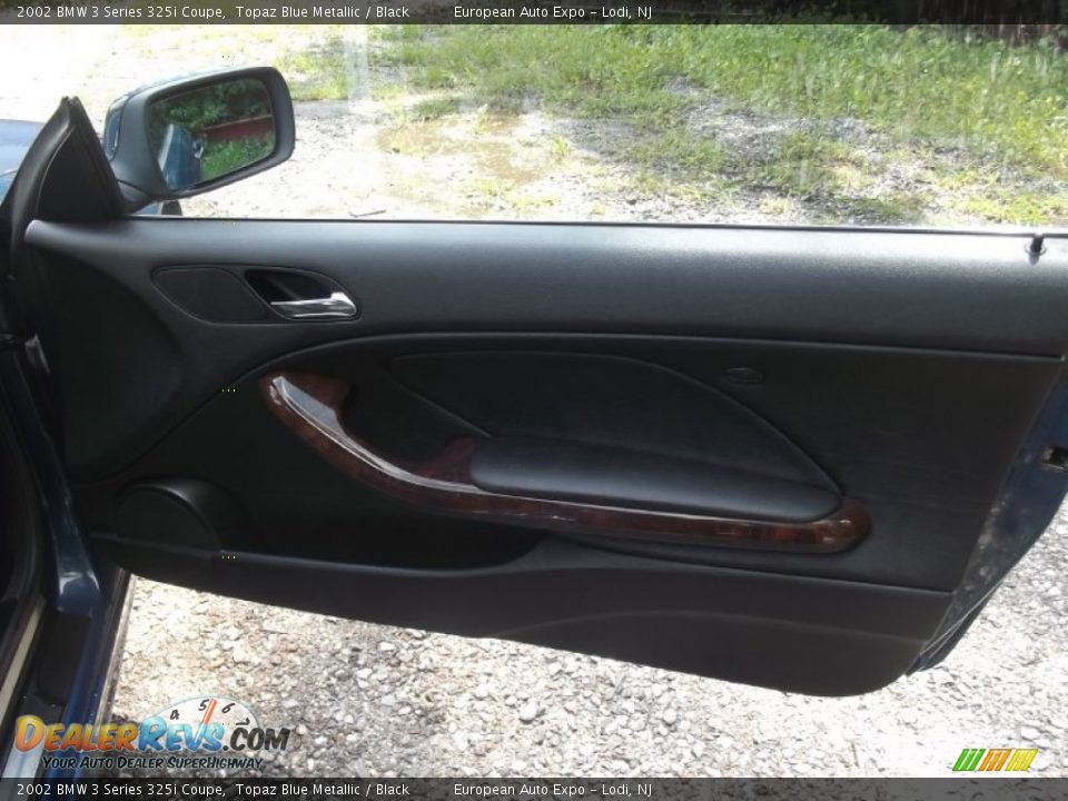 2002 BMW 3 Series 325i Coupe Topaz Blue Metallic / Black Photo #24