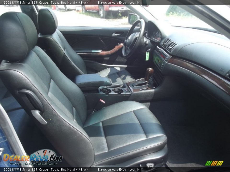 2002 BMW 3 Series 325i Coupe Topaz Blue Metallic / Black Photo #25